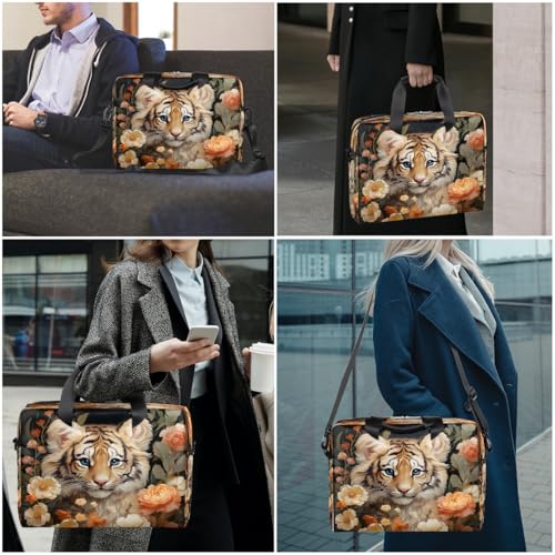 Maletín para laptop 15.6-16 pulgadas con estampado y correa miniatura 2