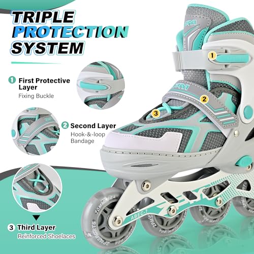 2PM SPORTS Adjustable Inline Roller Skates Blades Kids Girls, Women Youth by 2PM SPORTS - Used condition - Image 5