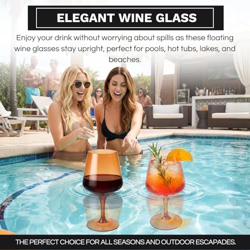 Verres à vin incassables en Tritan anti-casse pour piscine