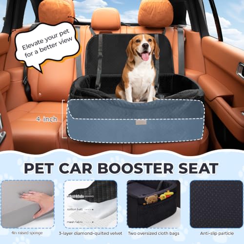 BLVRYVIO Large Dog Car Seat for Medium Dogs