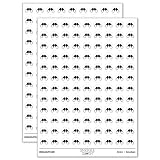Binoculars Bird Watching 200+ Round Stickers - Matte Finish - 0.50' Size - White