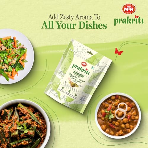 Image of MTR Prakriti Pure Organic Double Parrot Coriander Powder 200g |Premium Dhaniya Powder For All Indian Meals
