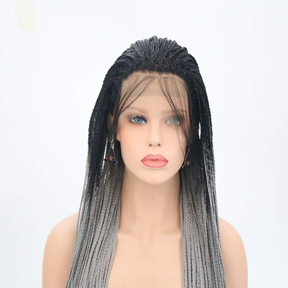 Amazon.com : Micro Braided Lace Front Wigs Fully Hand Tied  display picture 2