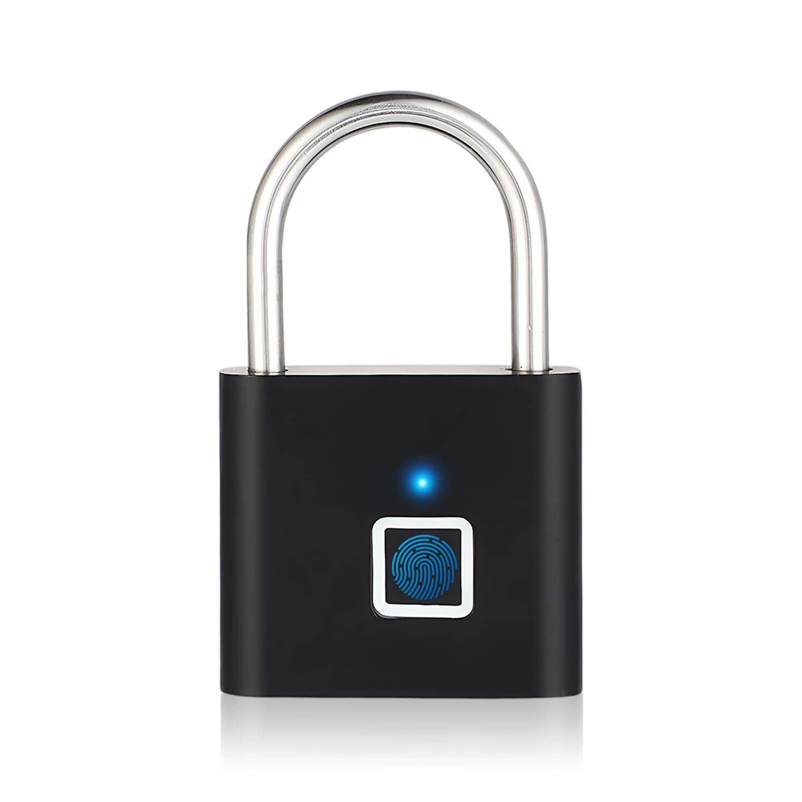 Lucchetto con Impronta Digitale – Ricarica USB-C, Impermeabile IP65 & Antiruggine – Per Palestra, Giardino, Bicicletta – Registra 20 Impronte, Cavo in Acciaio Antiscasso
