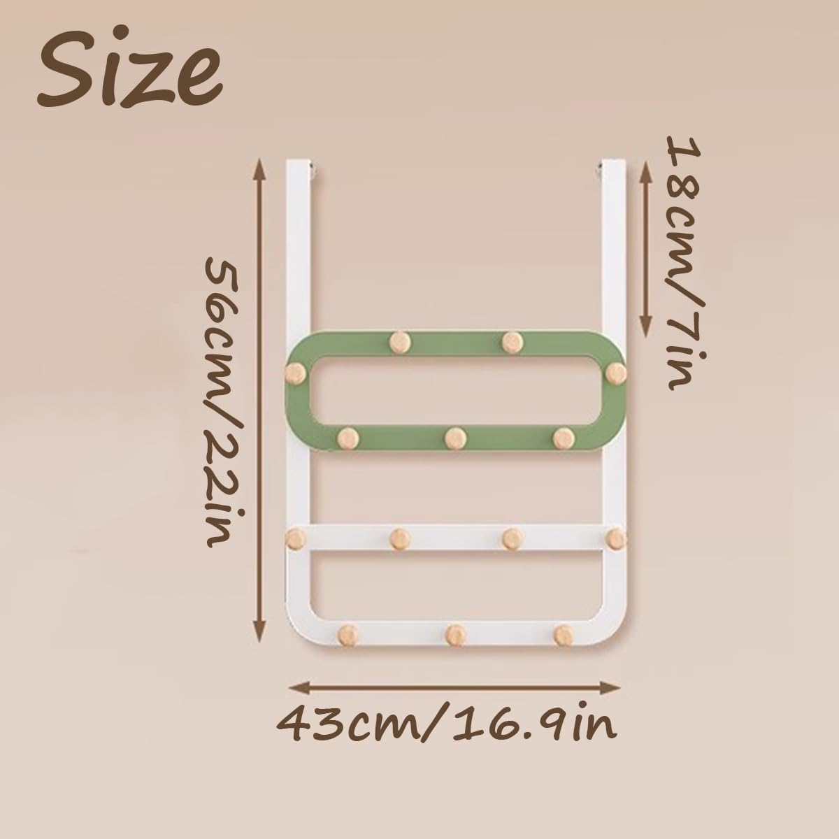 Perchero para colgar sobre la puerta con 14 ganchos, perfecto para colgar abrigos, sombreros, batas, mochilas, chaquetas y toallas, colgador de puerta ideal para espacios organizados
