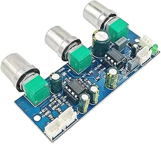 TBGFPO Ne5532 2.1 Channel Tone Preamplifier Board Audio Equalizer Subwoofer Preamp Tone Control Bass Pre Amplifier Dc10-24v