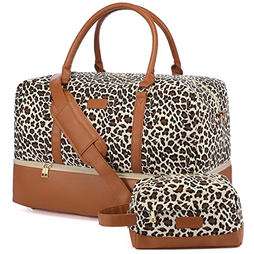 Women's Overnight Canvas Weekender Bag by Realer - Perfect for Traveling!