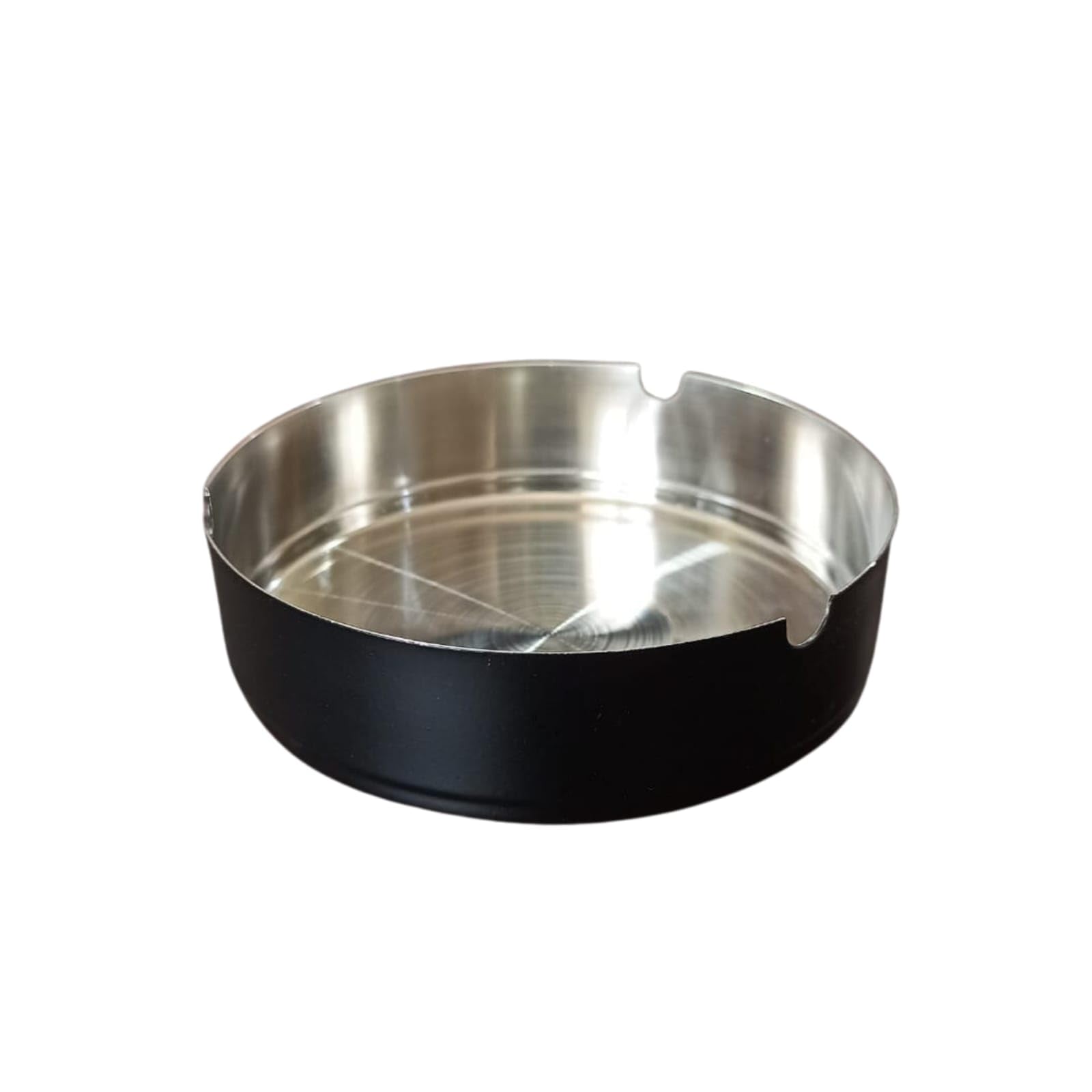 Rudra Exports Stainless Steel Round Metal Cigar Holding Cigarette Ashtray for Home or Office, hotels, or restaurants. (12 cm Ashtry)-image-13