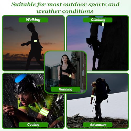 BOHUIZ 48 Pcs Reflective Bands Reflector Bands for Wrist, Arm, Leg, Ankle High Visibility Reflective Gear Safety Reflector Tape Straps for Night Running Cycling and Walking - Thumbnail 7