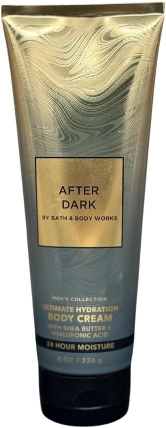 Bath & Body Ultimate Hydration Body Cream with Shea Butter, 8 Oz. - Men's Collection (Full Size, After Dark)
