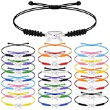 Ecation Martial Arts Party Favors Karate Bracelets Adjustable Taekwondo Gift for Adults Team Jewelry Accessories Bulk(Multicolored,20 Pcs)
