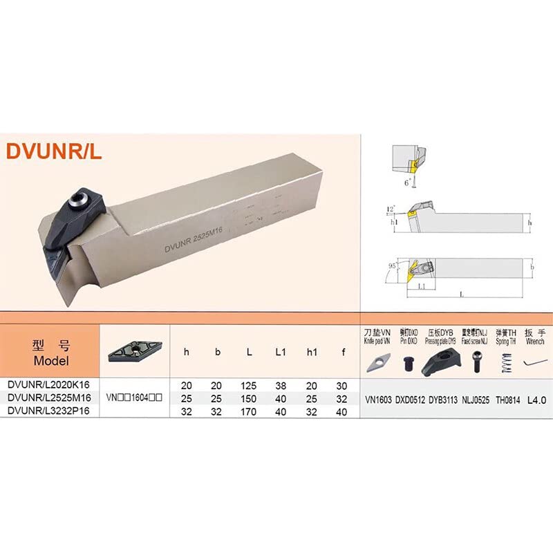 Portaherramientas para Torno DVUNL2020K16 Izquierdo miniatura 6