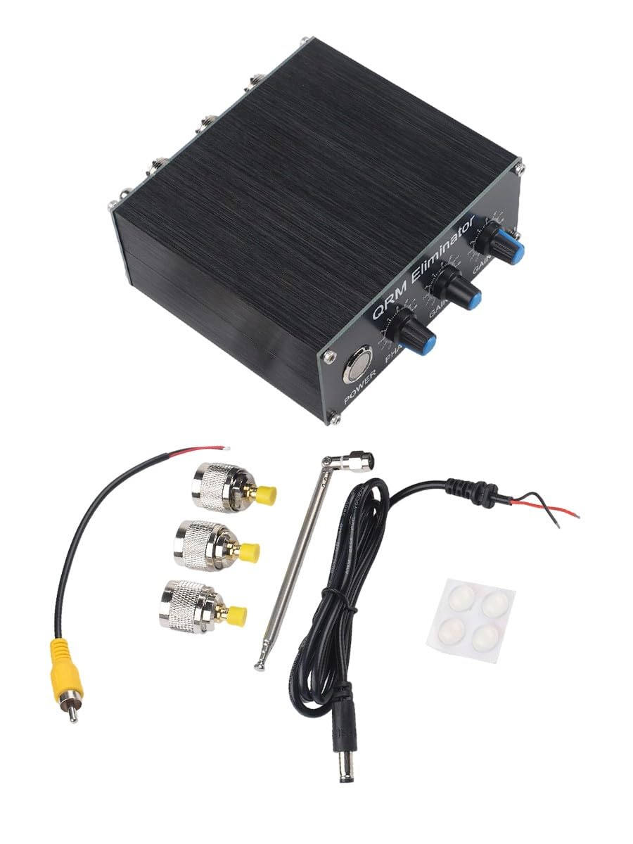 QRM Eliminator X-Phase HF Bande Seconda Generazione per Ricevitore Radio, 30 MHz, con Controllo PTT e Regolazione di fase, Nero