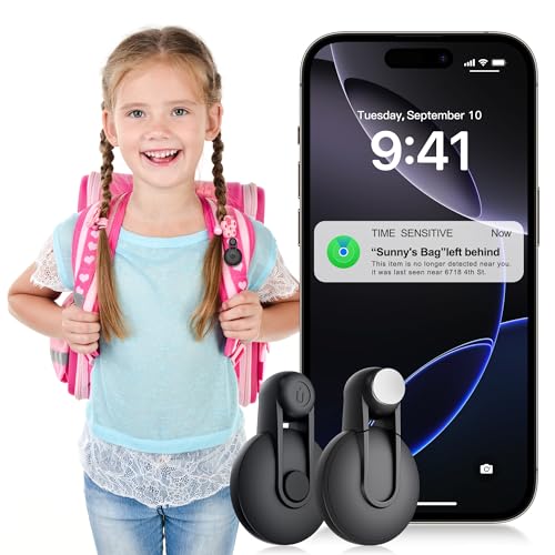 Otag GPS Tracker for Kids Hidden 2pack, Security Tag with Pins Works with Find My (iOS only), Lost Mode, Anti-Removal Tracking Device for Children, Elderly, Pets, Backpack, Vehicles, No Monthly fee