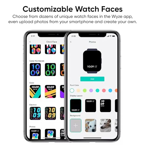 Image of WYZE Smart Watch, 1.75 inch(47mm)Aluminum Smartwatch for Android Phones and iOS Phones IP68 Waterproof Fitness Tracker with Heart Rate /Blood Oxygen /Sleep / Menstrual Monitor Digital Watch for Women and Men