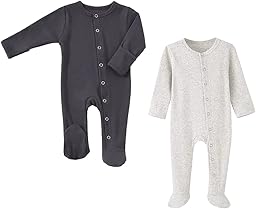 [KISBINI] ベビー服 ロンパース 長袖 カバーオール 綿 足つき パジャマ 新生児肌着 前開き 赤ちゃん 出産祝い プレゼント 春夏秋冬 キッズ 子供服 スナップボタン 男の子 女の子 3m 6m 9m 12m