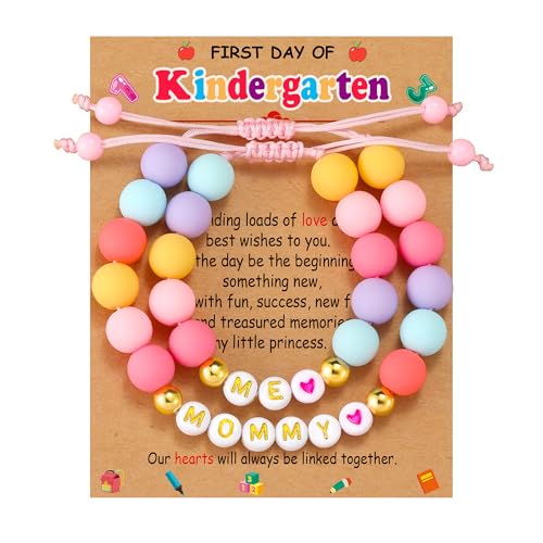 Lydow Kindergarten First Day of School Bracelets Mommy and Me Matching Set for 2...