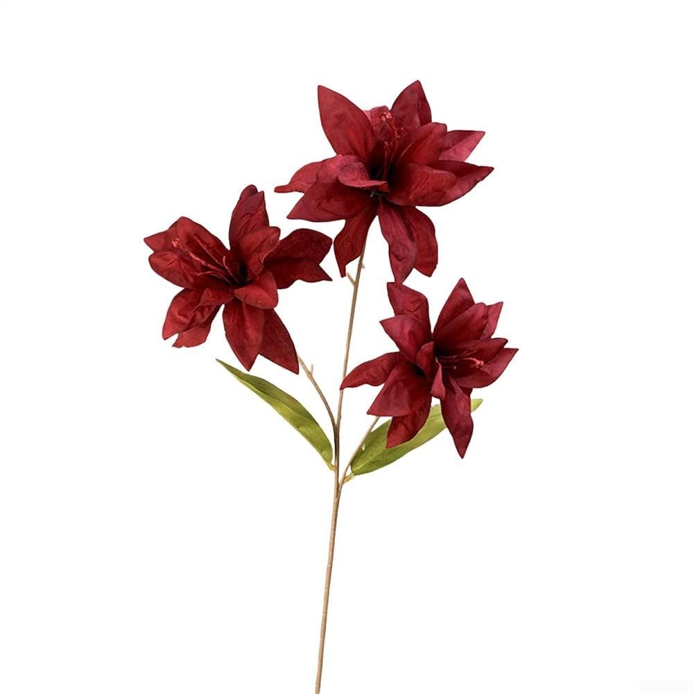 Fleur de lys artificielle réaliste longue durée pour vase haut