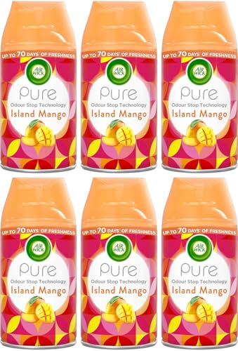 Air Wick Automatic Air Freshener Freshmatic Spray Refills, Island Mango, Pack 6 x 250ml