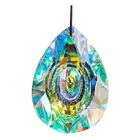 H&D HYALINE & DORA 89mm/3.5in Hanging Chandelier Crystals Prisms for Window Suncatchers Chandelier Parts Rainbow Maker Pendants Cover