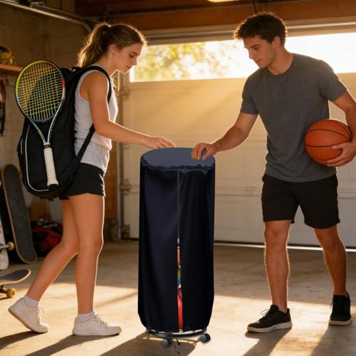 Funda para bolas de deporte Oxford protectora vertical de pared para garaje y hogar 2
