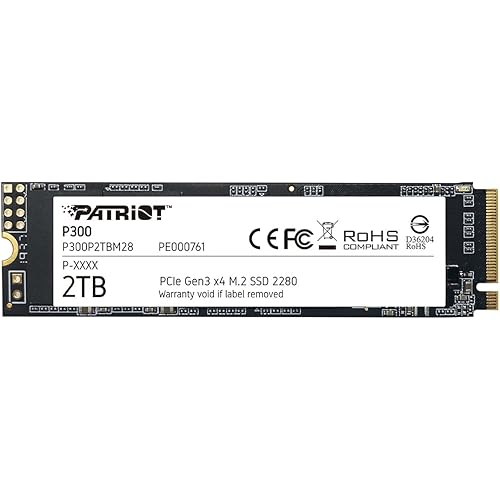 Patriot P300 M.2 PCIe Gen 3 x4 2TB Low-Power Consumption SSD