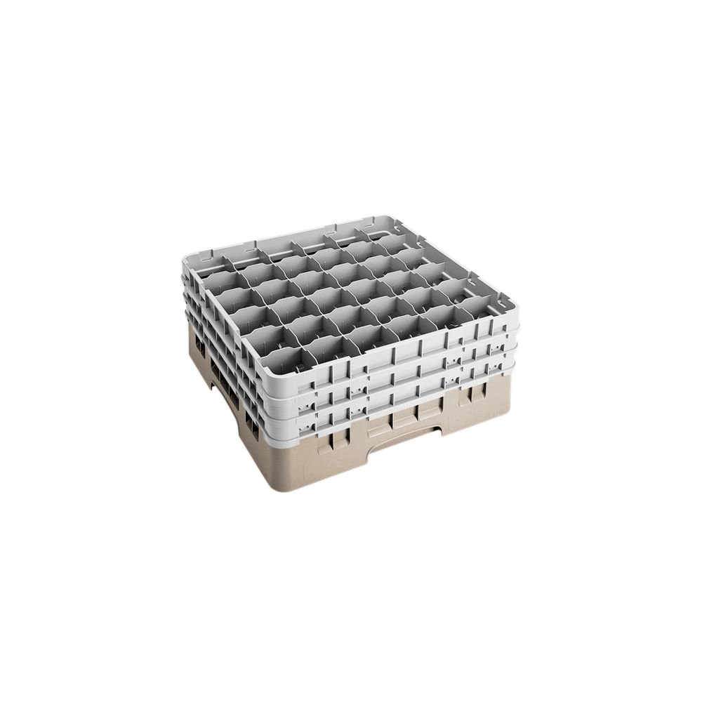 Camrack Glass Rack, W/3 Extenders, Full Size, Low Profile, 36 Compartments, 2-7/8'' Max. Dia., (3 Pieces/Unit)