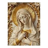 POLIUAWS Diamantmalerei-Set „Heilige Maria Magdalena“ (5D) zum Selbermachen, komplettes Zubehörset, 30 x 40 cm (12 x 16 Zoll), für Erwachsene, Wanddekoration, Geschenkidee