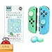 Produktbild WANGOFUN Joystick Kappen Thumb Grip kompatibel mit Nintendo Switch, Animal Crossing Silikon Analog Stick Kappe für Joy-Con Controller - Rot + Blau, 2 Paare (4 Stück),Rocker Cap c