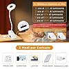 Akynite 3W Luce da Letto USB Ricaricabile con Pinza, Carica di Tipo C, 5 Colore e 5 Intensità, 28 LED Clip Lampada da Lettura senza Fili, Lampada Letto Libro per Bambini, Luce Pinza Portatile, Bianco