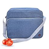 GRAN CAPACIDAD DE 20L: Con amplio espacio para almacenar múltiples recipientes, botellas y snacks, ideal para llevar tu almuerzo al trabajo, de picnic, o para una escapada a la playa o montaña.