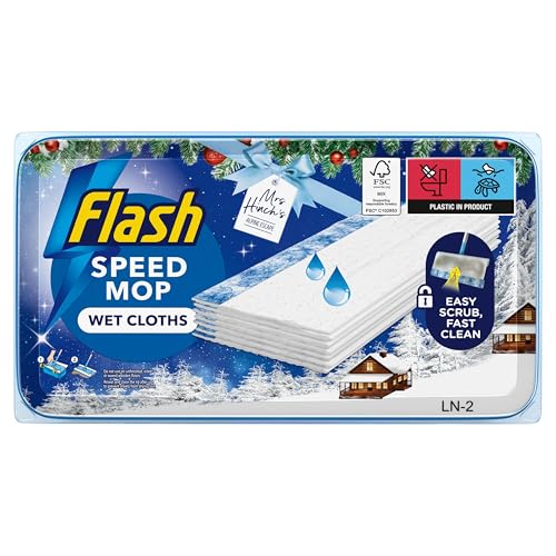 Flash Speedmop Floor Cleaner Wet Cloth Alpine Escape Refills, 96ct (24x4) Cloths, Fast Easy & Hygienic, Multi-Surface