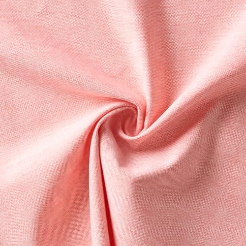 Image of 100% Cotton Pom Pom Cushion with Filler, Elegant & Modern Cushion Cover for Living Room, Rectangle, 12 inchx20 inch, uni Chambray, Set of 2 - Coral