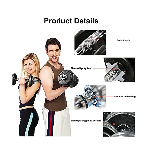 Adjustable Dumbbells 44 lbs Home Weight Lifting Professional Dumbbells for Body Workout Home Gym Fitness with Carry Case (Grey, 44LB/20KG)