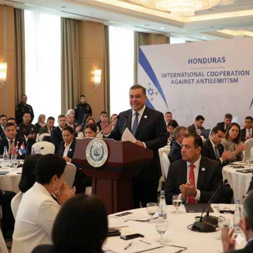 Presidente de Honduras, Nasry Asfura, fortalece la cooperaci&oacute;n internacional contra el antisemitismo.