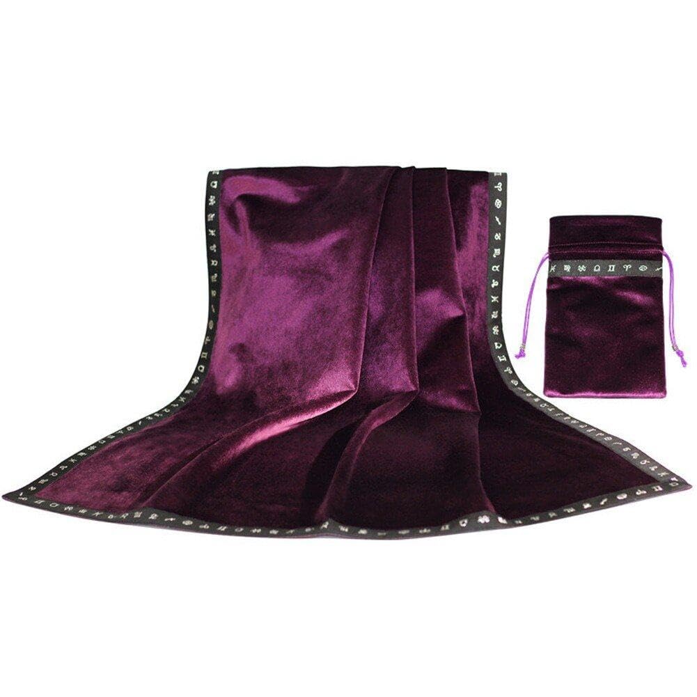 Nappe de tarot en velours épais tapis carré pour tirage divinatoire