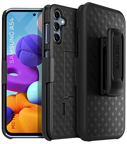 For Samsung Galaxy A54 5G Case With Clip, Belt Clip Case For Samsung A54 2023, Shell Holster Combo A54, Slim Rugged Drop Shockproof Protective Cover With Kickstand (6.4") | Motive #TOP13