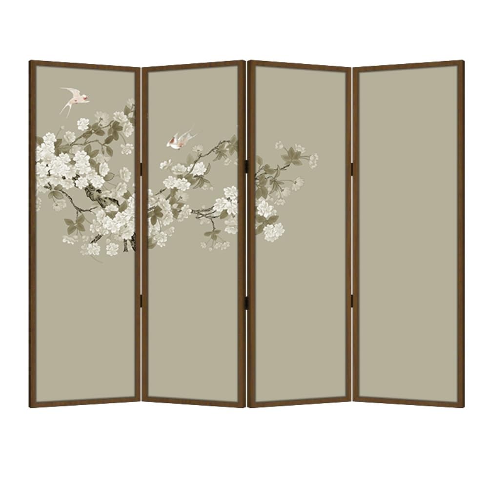 Privacy Screen Home Simple Foldable Screen Partition Tea Room Living Room Porch Decoration Background Wall Folding Screen Room Divider