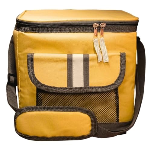 Bolsa Termica Porta Alimentos para El Trabajo De 10L. Lonchera Pequeña para Llevar Comida - Fiambrera Térmica para El Colegio - Nevera Portatil para La Playa (10 litros, Naranja)