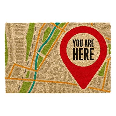 CKB LTD YOU ARE HERE Novelty Doormat Cover