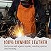 ETERNA Leather Welding Apron for men & women, Heat & Flame Resistant Cowhide Work Apron with Adjustable Strap & 4 Tool Pockets, 24