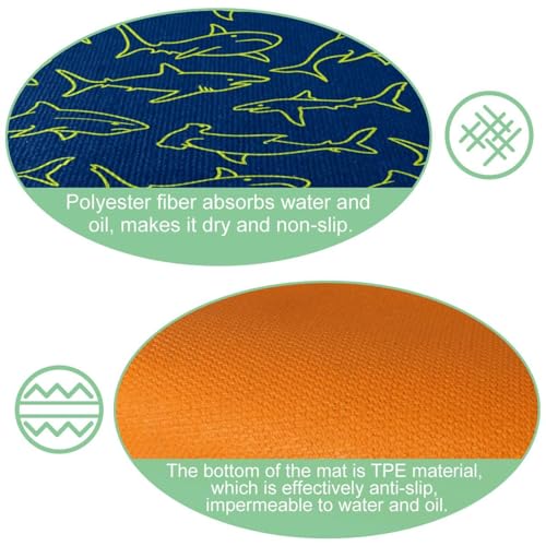Alfombrillas de cocina antideslizantes VAPOKF evita resbalones con tapetes lavables 6