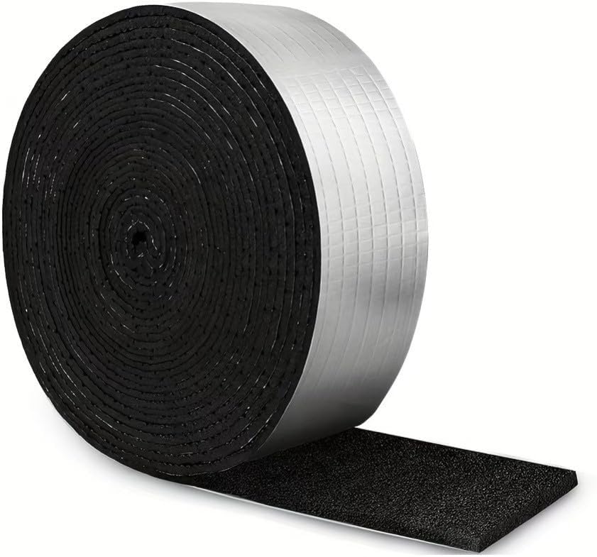10 Meter Foam Foil Pipe Insulation Tape For Outdoor For Winter Freeze Protection With Flame Retardant Aluminum Foil And Weather Resistant Material(7.5cm*10M)