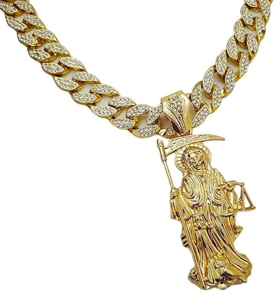 Moda Hip Hop CZ Ciondolo Collana Con Ciondolo Pallottola 18K - Foto 6