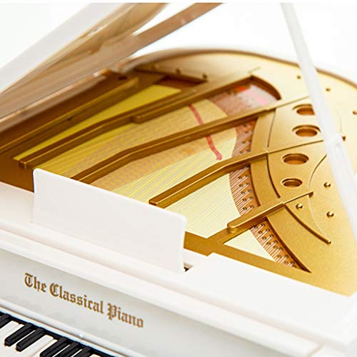 Caja de música de la manivela modelo piano regalo amor boda 6