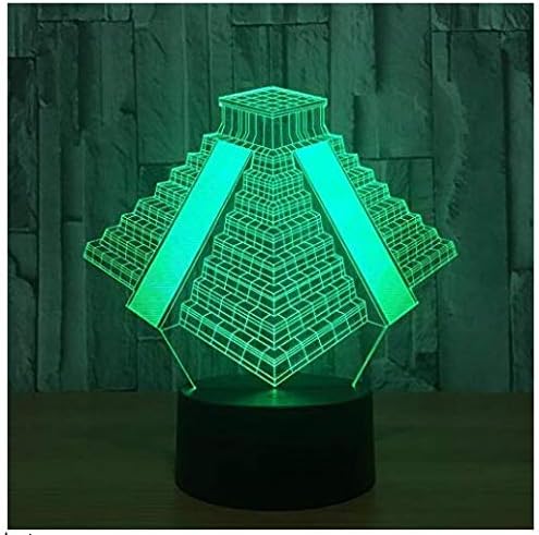 FXUS 3D Egyptian Pyramids Night Light 16 Color Change LED Remote Control Table Desk Lamp Home Decoration Toy Birthday Xmas Children Gift