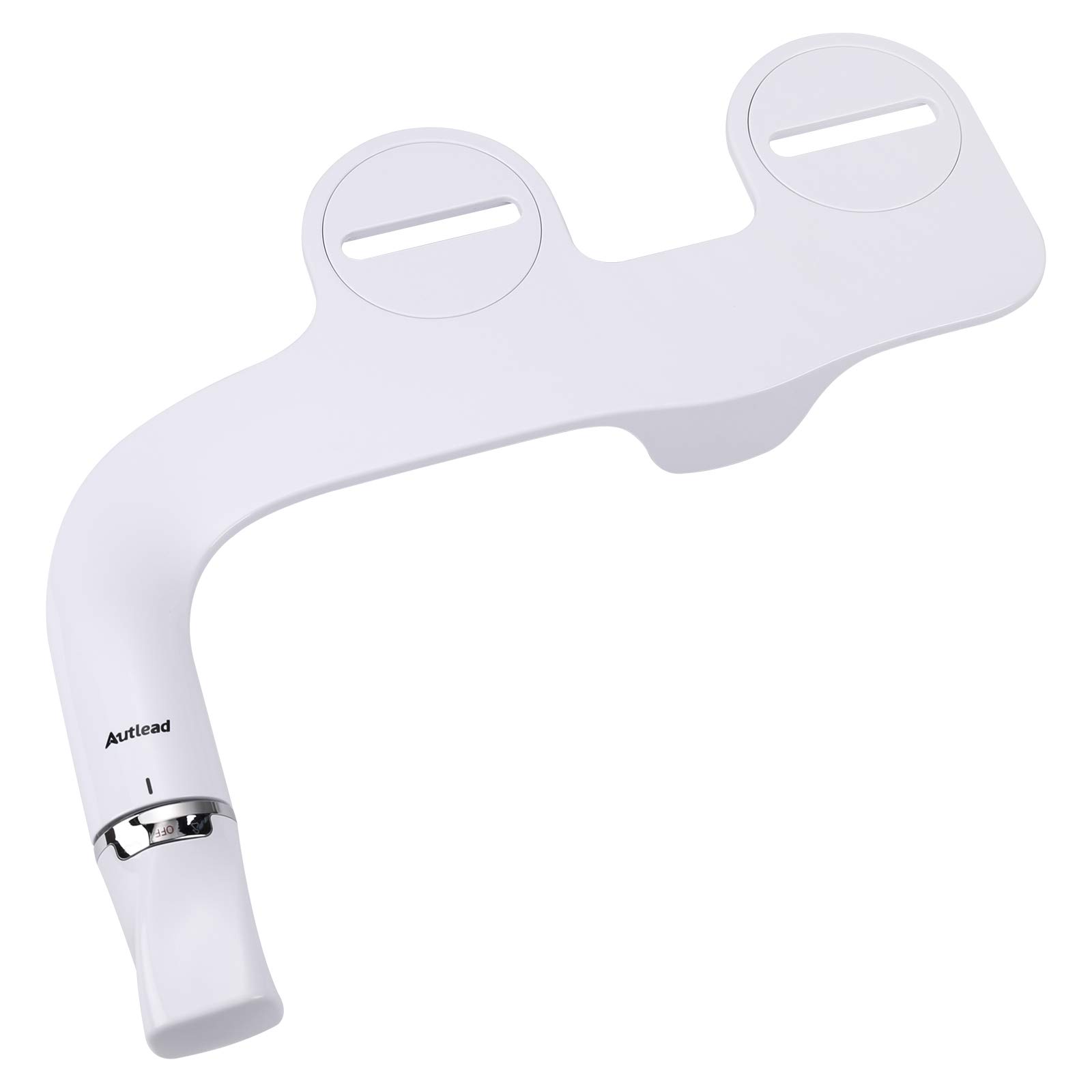 AUTLEAD Non-Electric Bidet, Thin Toilet Bidet with Adjustable Water Pressure, Dual Nozzles (Rear/Feminine Wash) Cold Water Sprayer, Ideal Bidet Attachment for Adults and Children DS01A