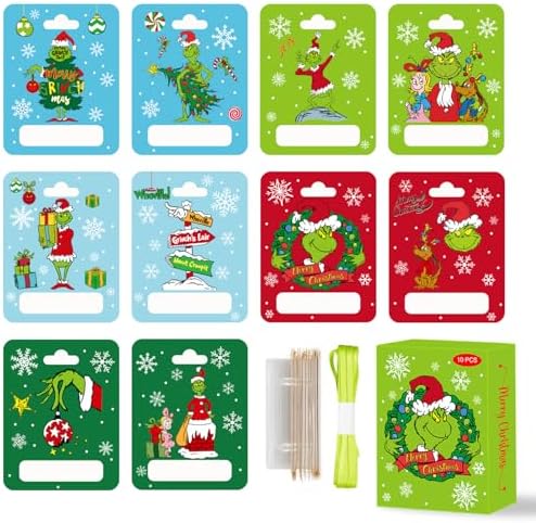 10 PCS Christmas Money Holders for Cash – Money Holders for Christmas Gifts, Holiday Cash Envelopes for Gift Cards, Money Gift Card Holders for Ornaments