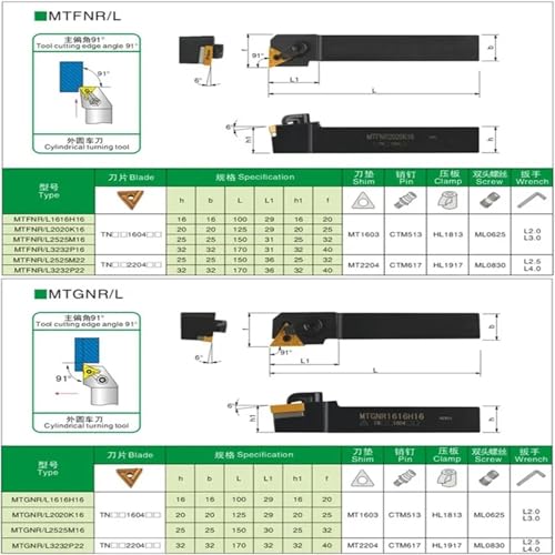 Herramienta torneado carburo MTGNR2020K16 (R) miniatura 2