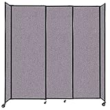 Versare Straightwall Sliding Portable Wall Partition | Freestanding Office Dividers | Locking Wheels